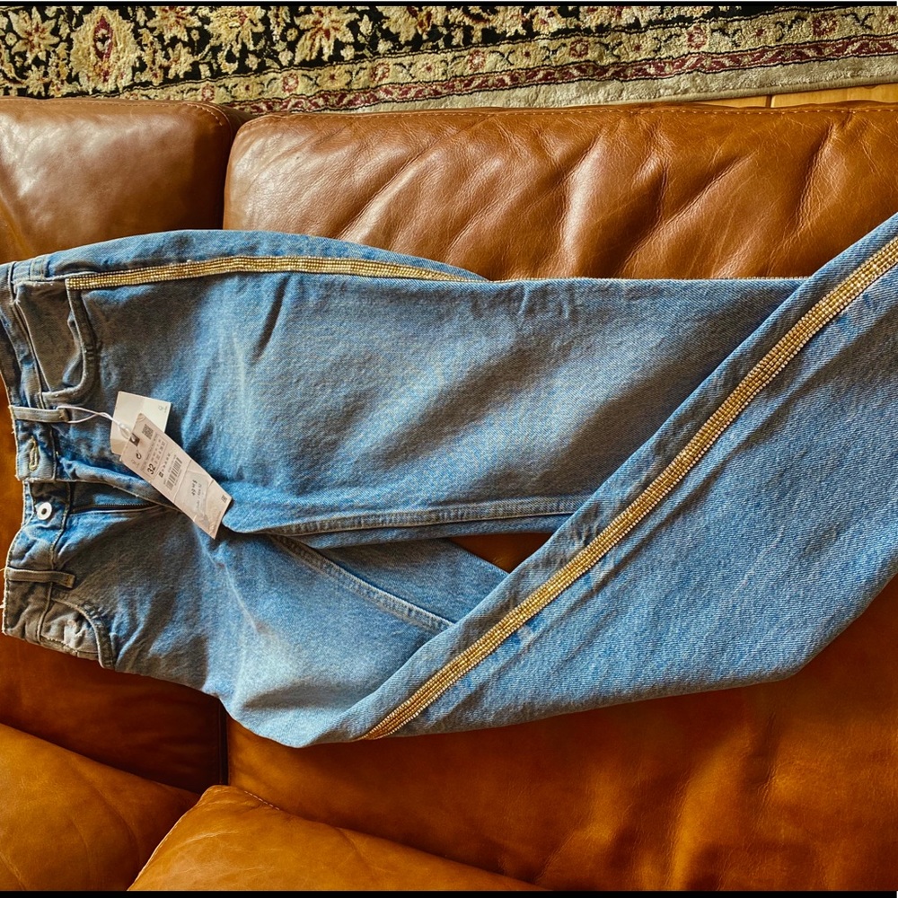 ZARA Z1975 Bejeweled Stripe Jeans (Out of stock!)